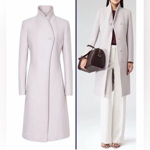 Reiss wool blend lilac Emile Sharply Tailored Coat